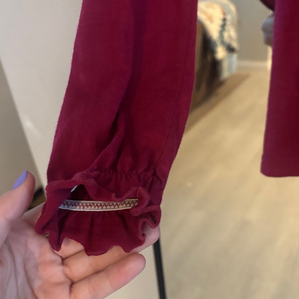 Buffalo David Bitton Crimson Ruffle Blouse - Picture 10 of 12